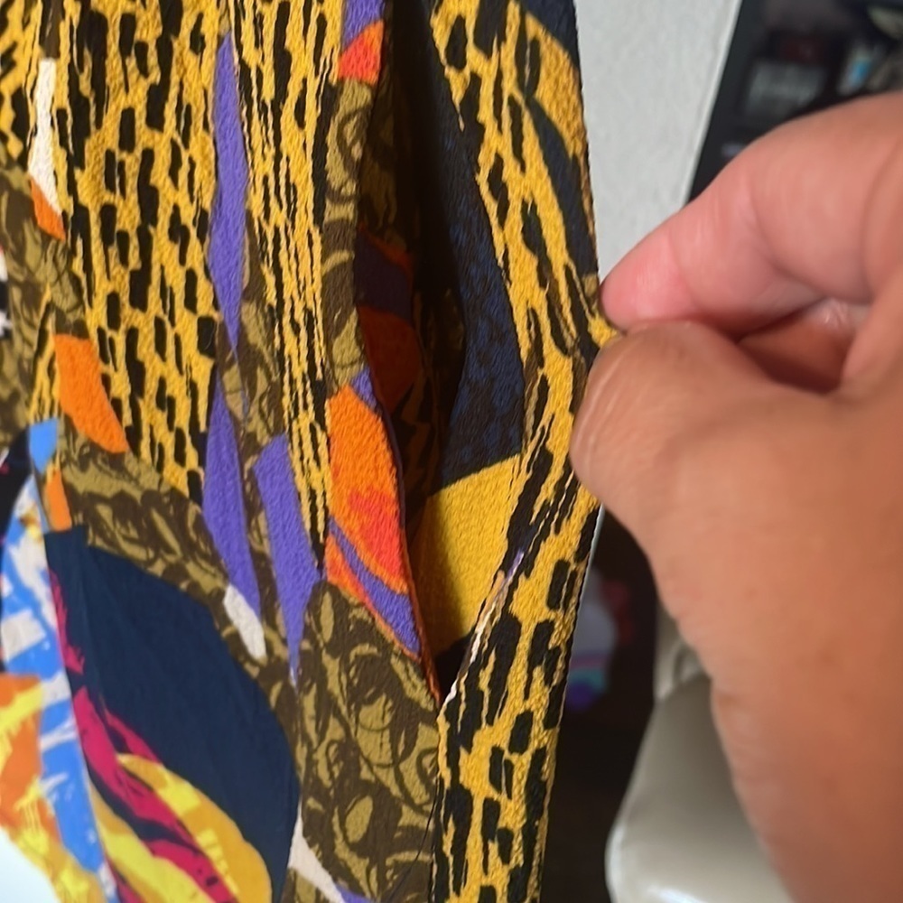 Avenue Happy Tier Yellow Palm Print Dress - Picture 5 of 5